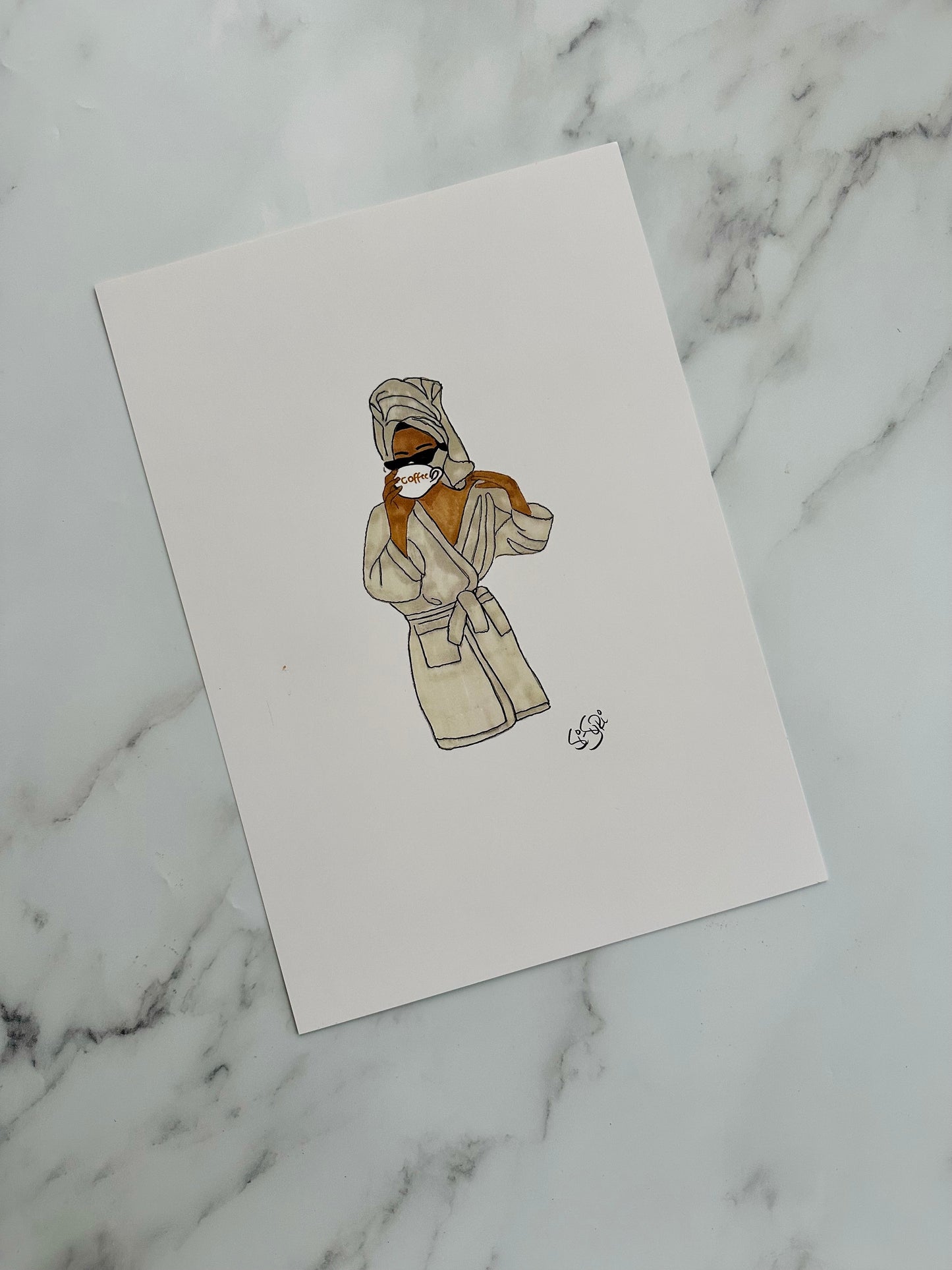 Coffee Girl Art Print