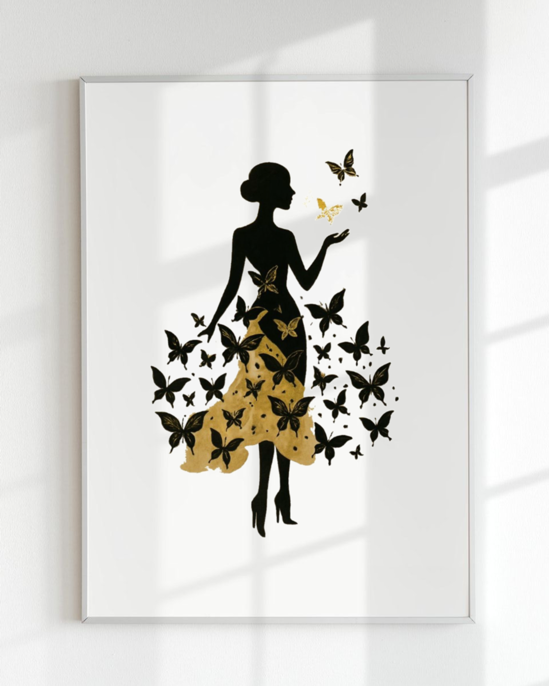 Golden Butterfly Muse Art Print