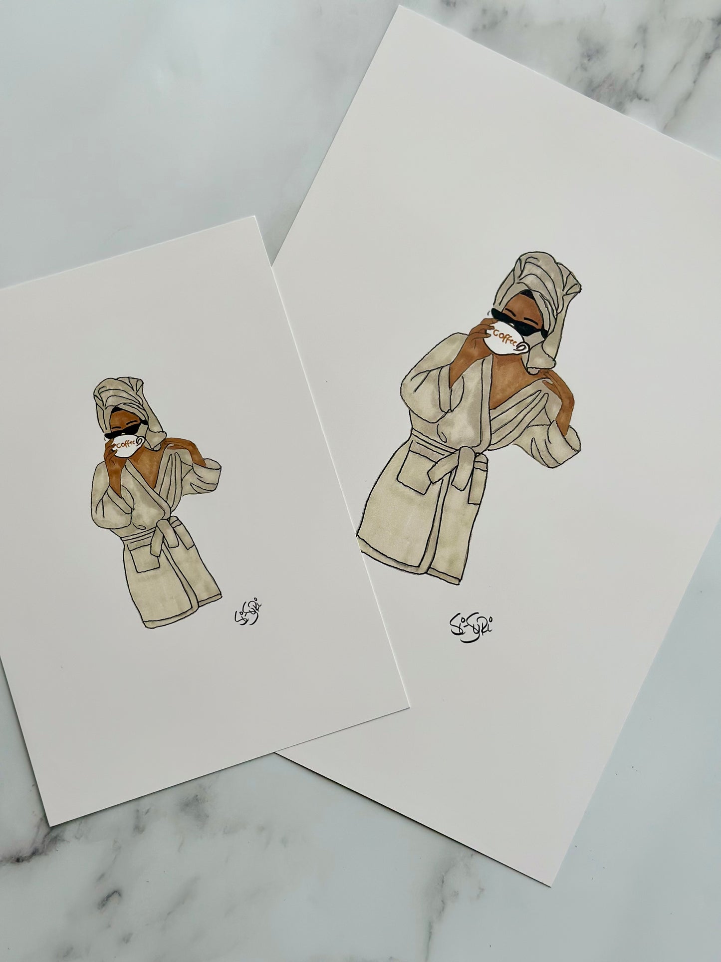 Coffee Girl Art Print